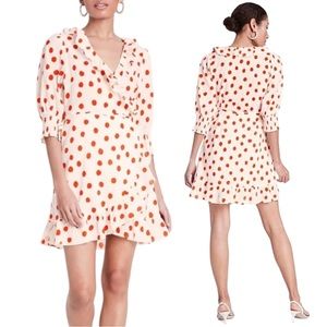 RIXO by Target Polka Dot Wrap Mini Dress. Size Small